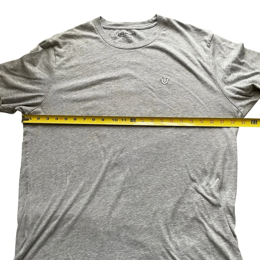 True Religion Light Gray‎ Buddha Short Sleeve T-shirt, XL